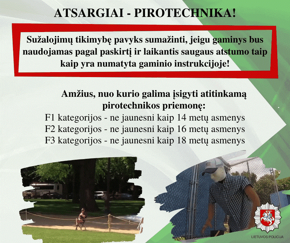 Atsargiai – pirotechnika!